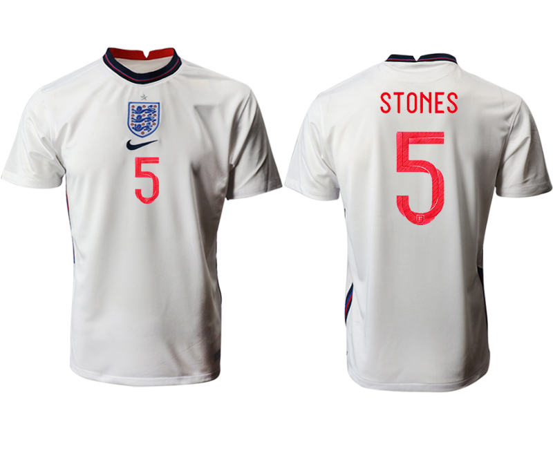 Men 2021 European Cup England home aaa version white #5 Soccer Jersey